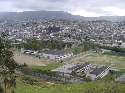 Looking down from the university